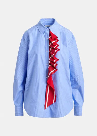 Chemise Juf bleu et rouge