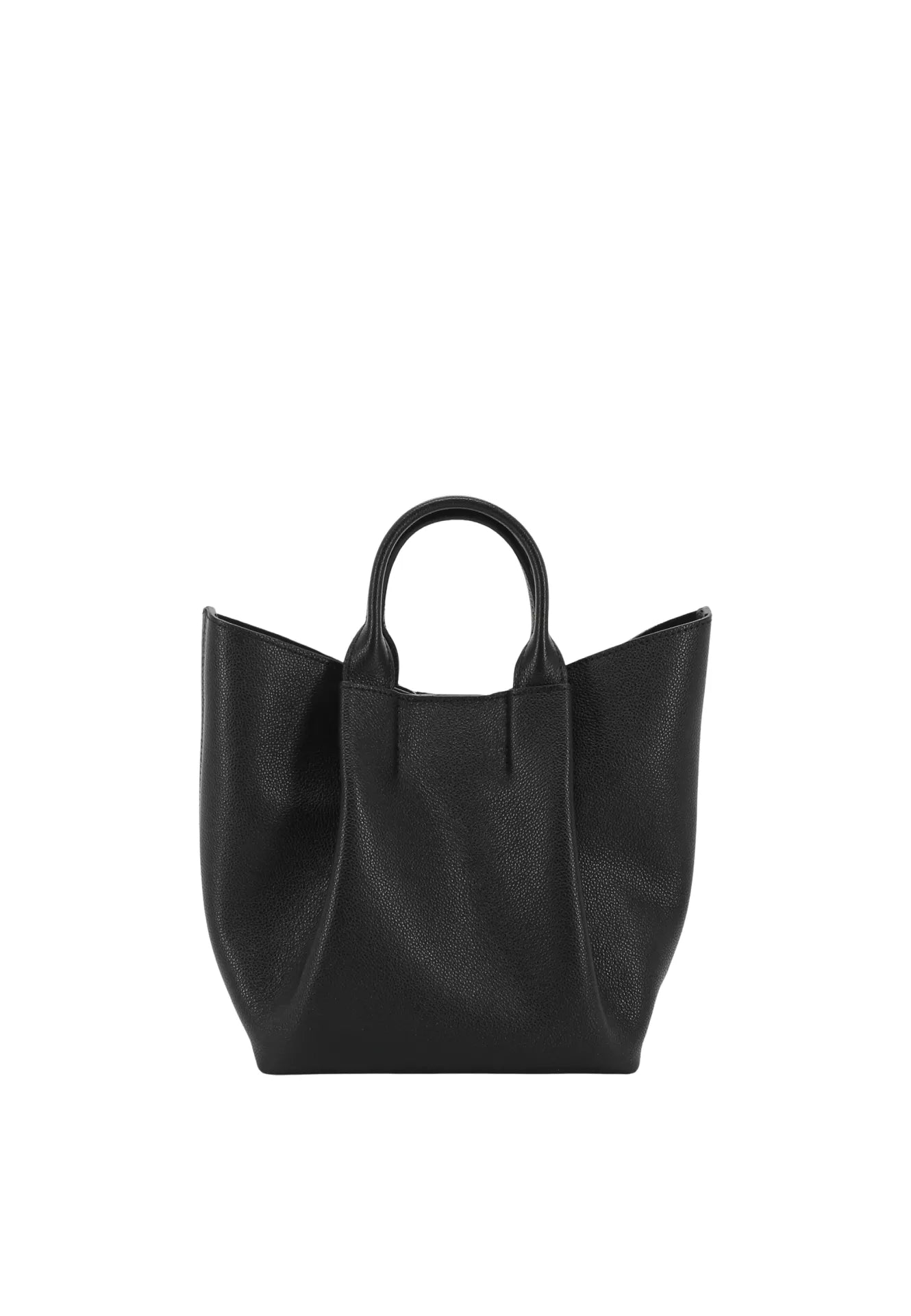 Sac shopping essential petit cuir agave noir