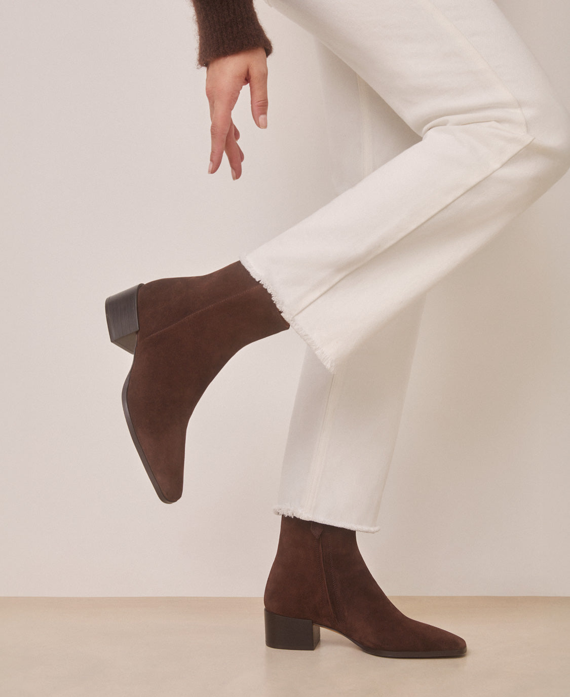Bottines n°406 Suède Marron