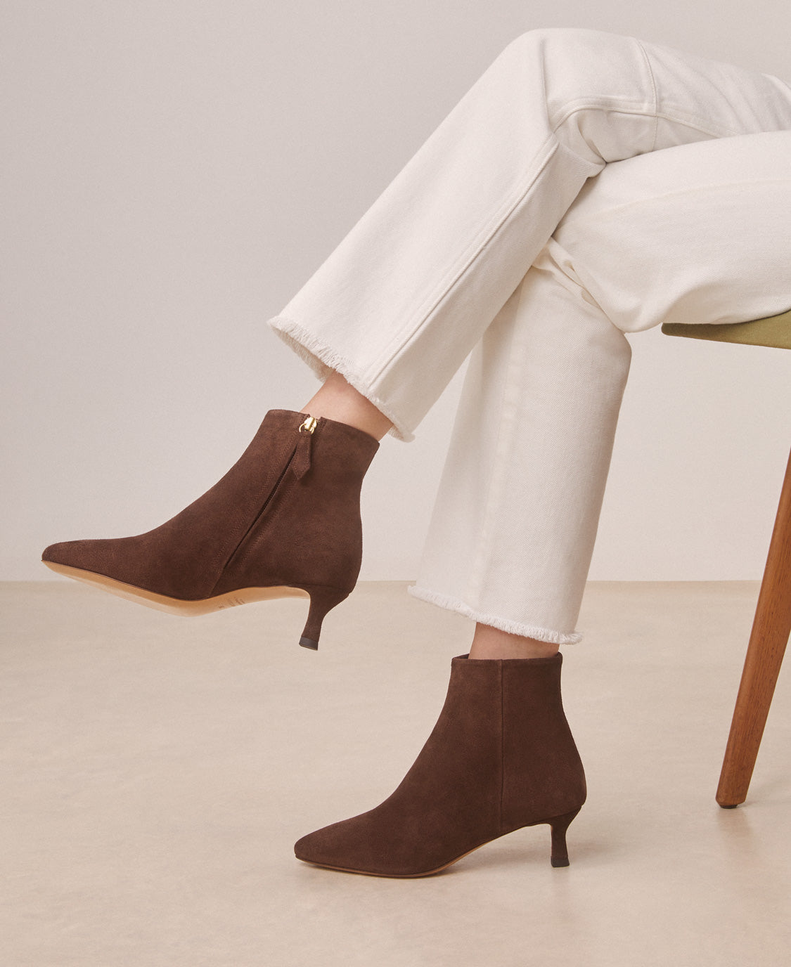 Bottines n°421 Suède Marron