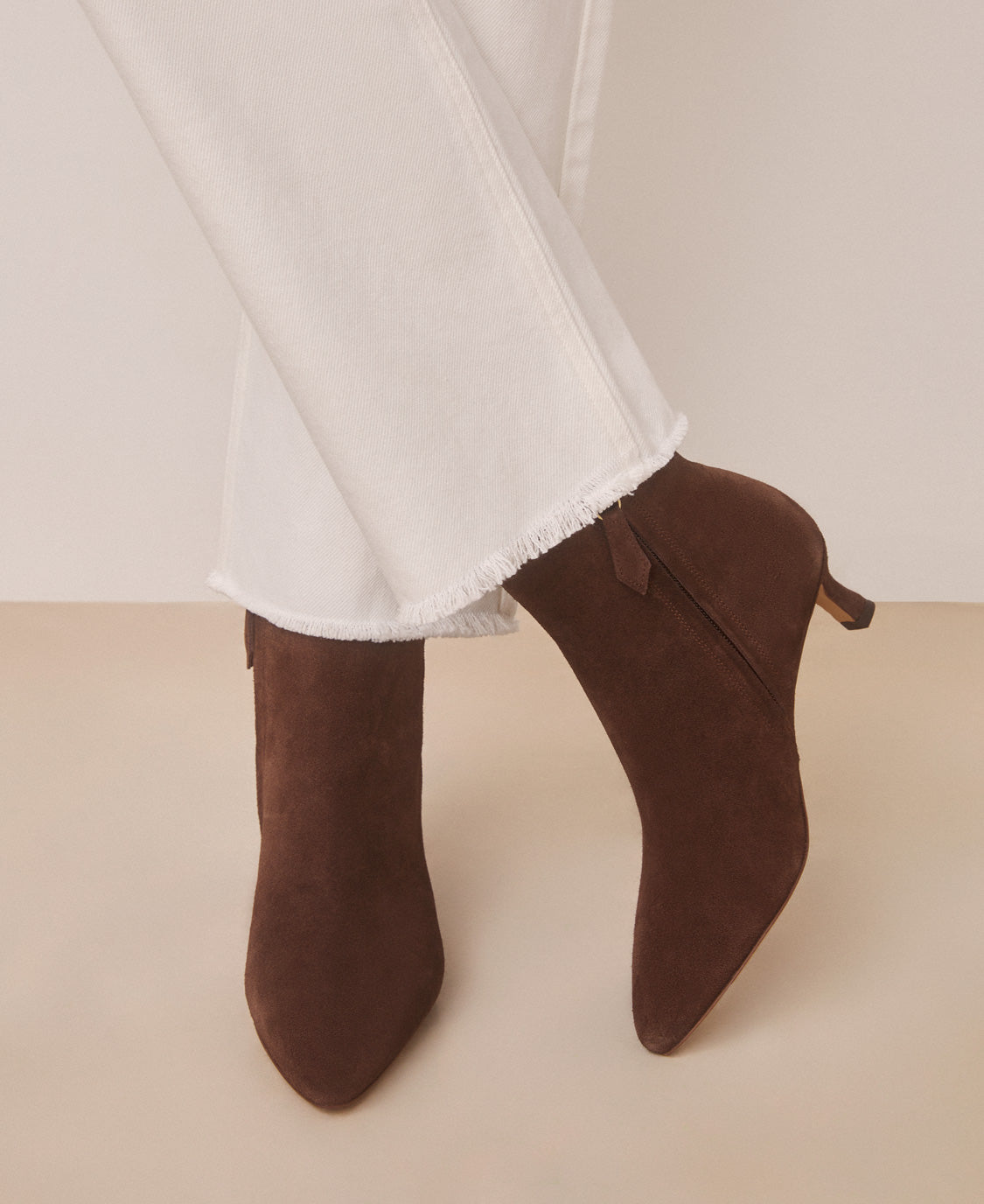 Bottines n°421 Suède Marron