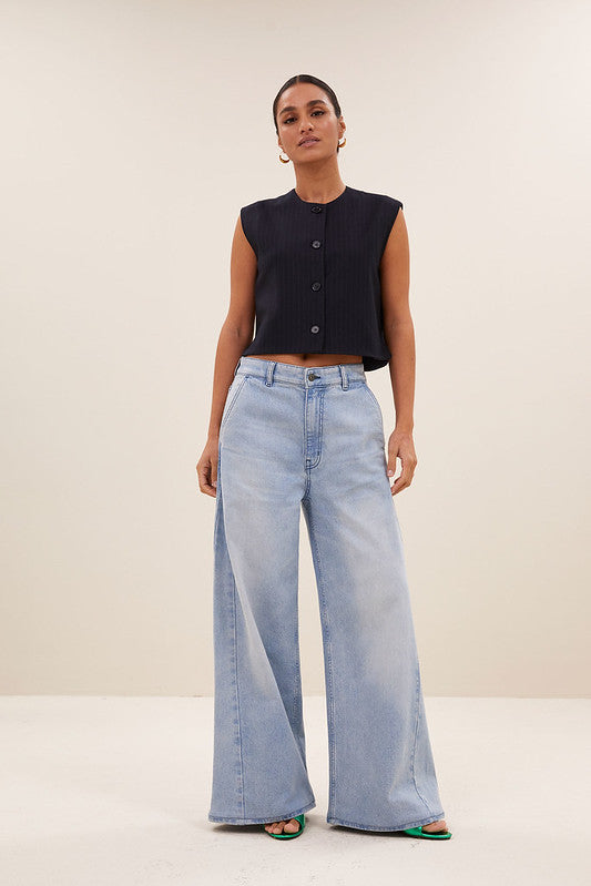 Gilet Nori bleu rayé