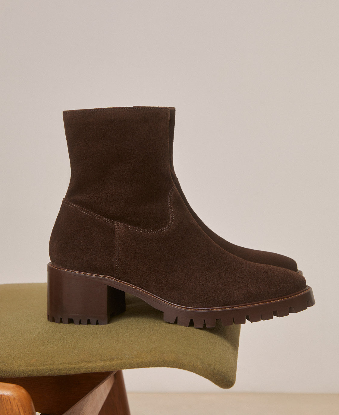 Bottines n°79 Suède Marron