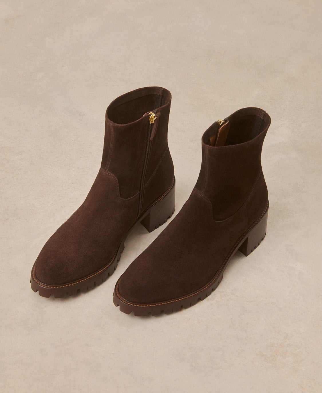Bottines n°79 Suède Marron
