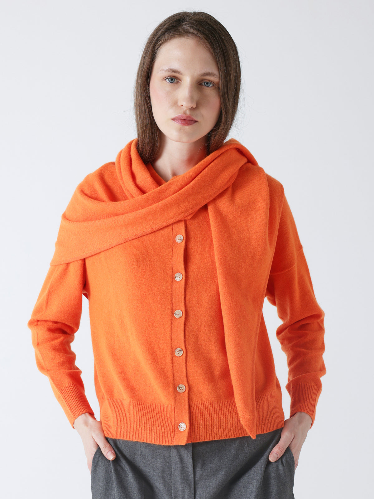 Echarpe triangle orange