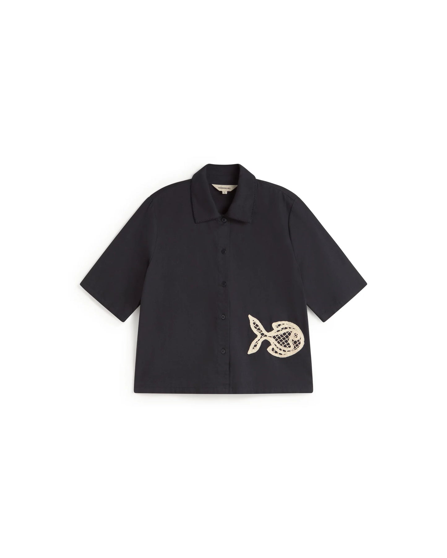 Chemise Ane poisson Bleu marine