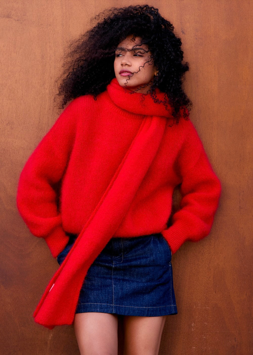 Écharpe Donna rouge