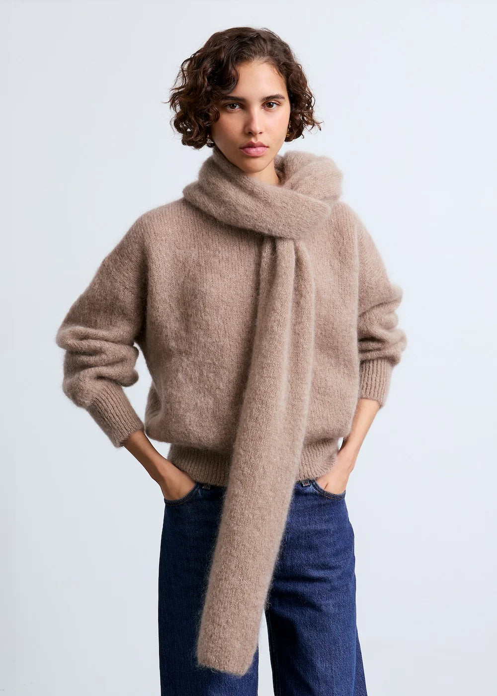 Echarpe donna Taupe
