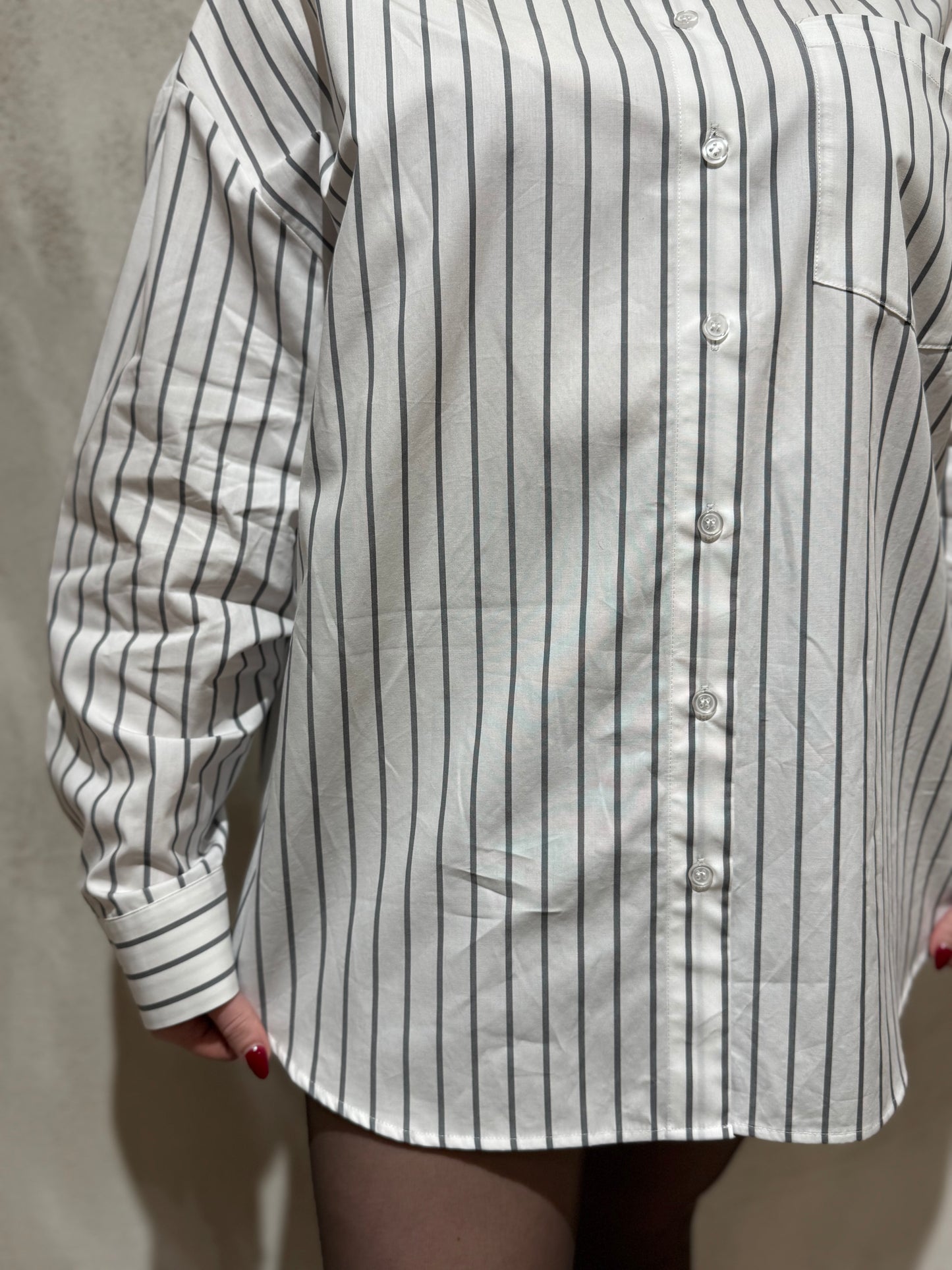 Chemise Joyful blanche et noire