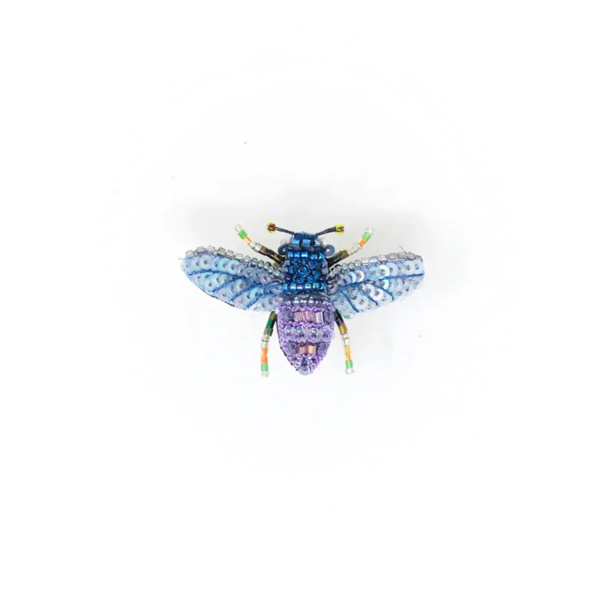 Broche abeille bleue
