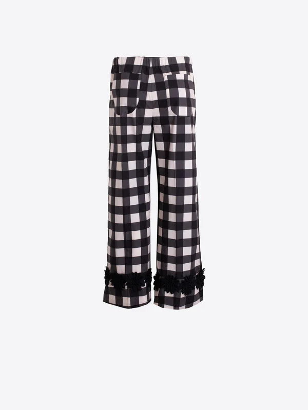 Pantalon Sandra vichy noir