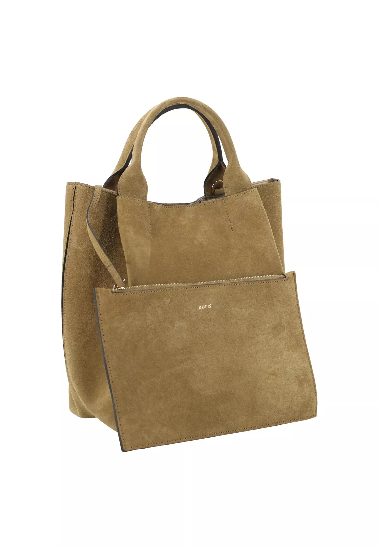 Sac shopping essential médium cuir suède vert clair