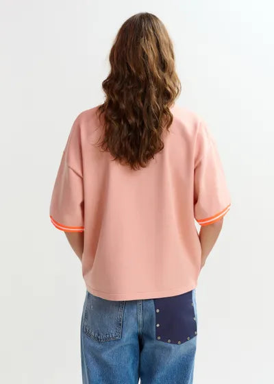 T-shirt Jefinitely rose et orange