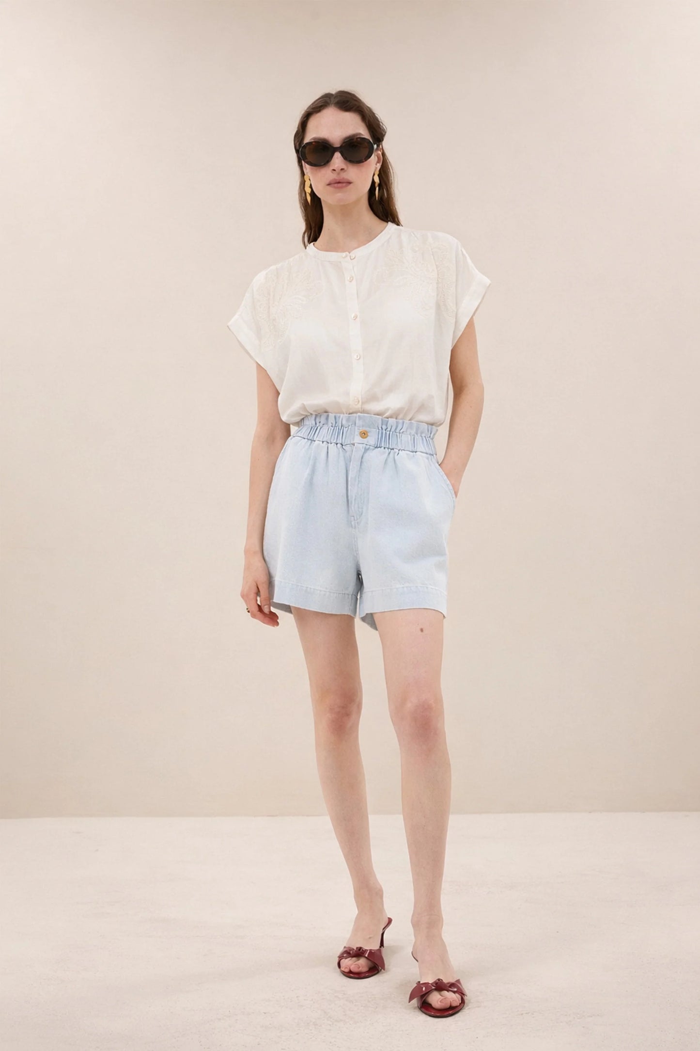 Short Leon Bleu ciel