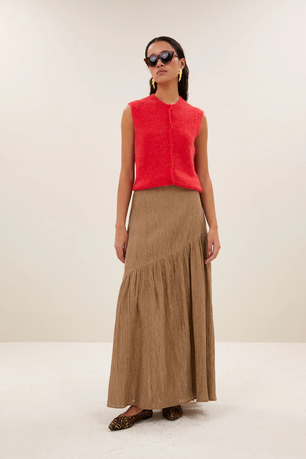 Gilet sans manche Meya rouge