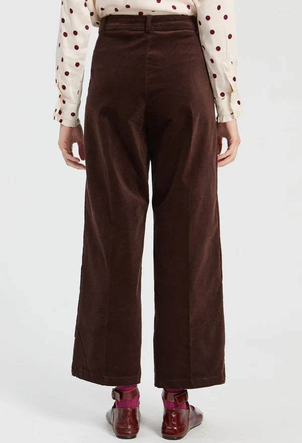 Pantalon Ari velours chocolat