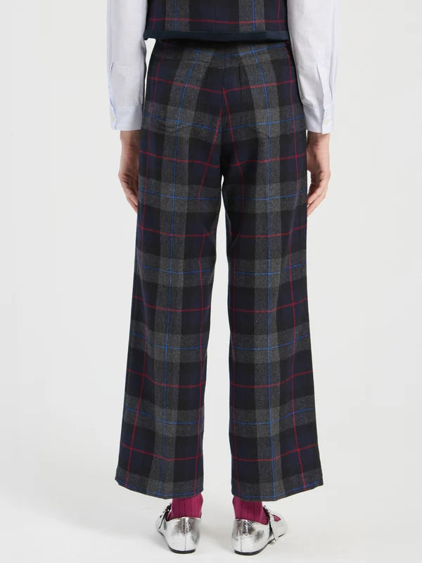Pantalon écossais gris Diana
