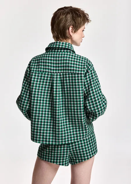 Veste Kitten à carreaux verts