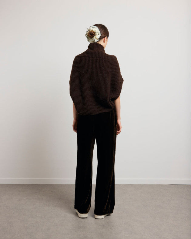 Pull Doudou sans manche chocolat