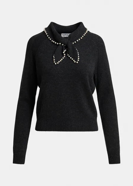 Pull Kasa gris foncé avec perles