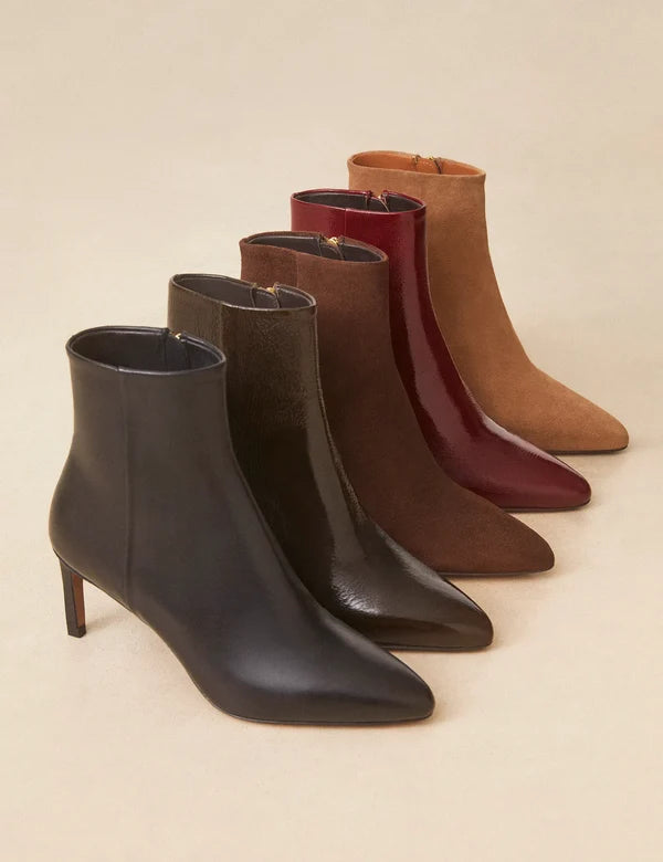 Bottines n°720 cuir suède marron chocolat