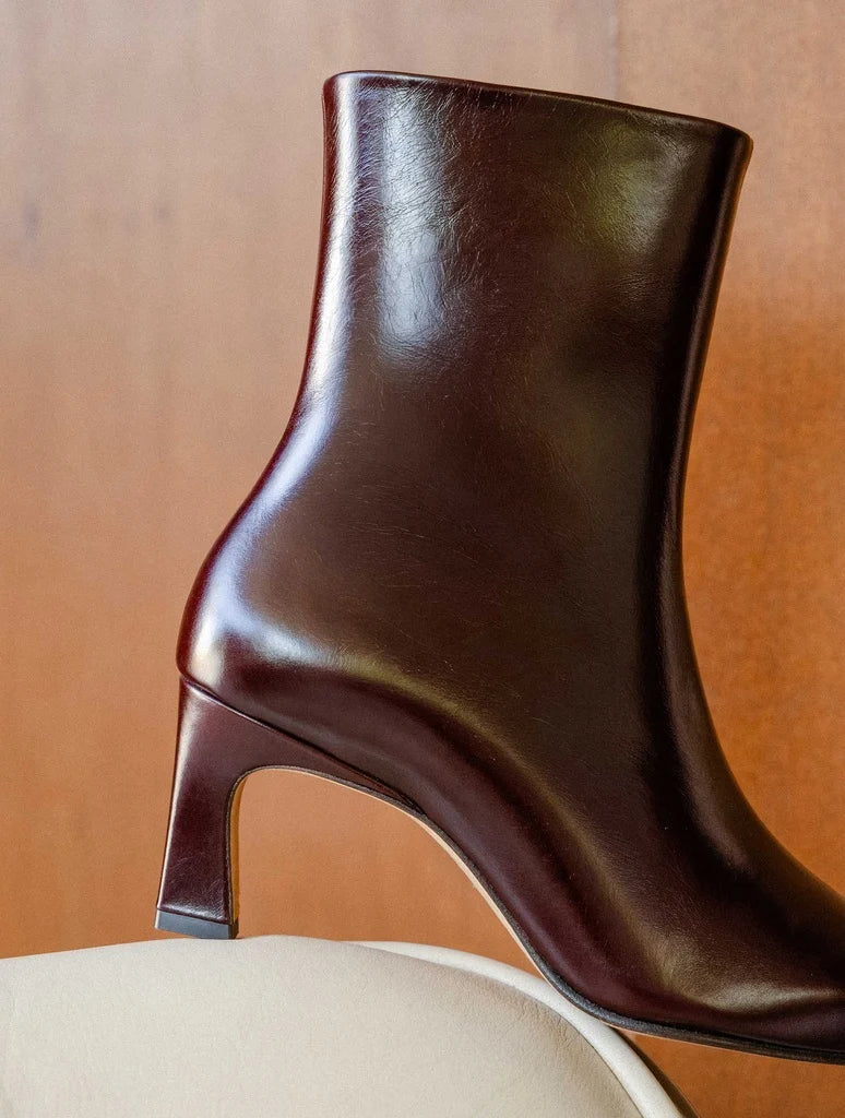Bottines Emilie cabernet