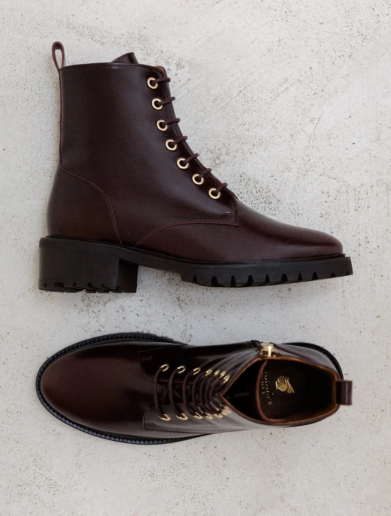 Bottines plates Lara Irish Coffee