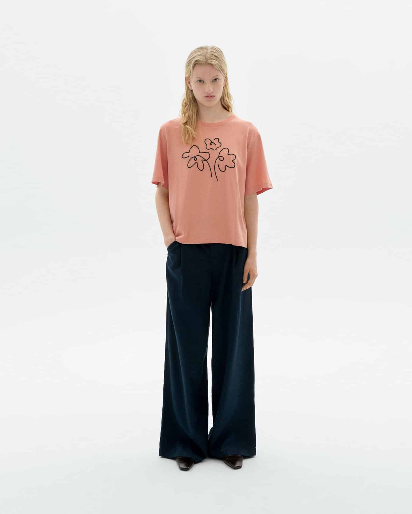 T-shirt fleur Rope lucia rose