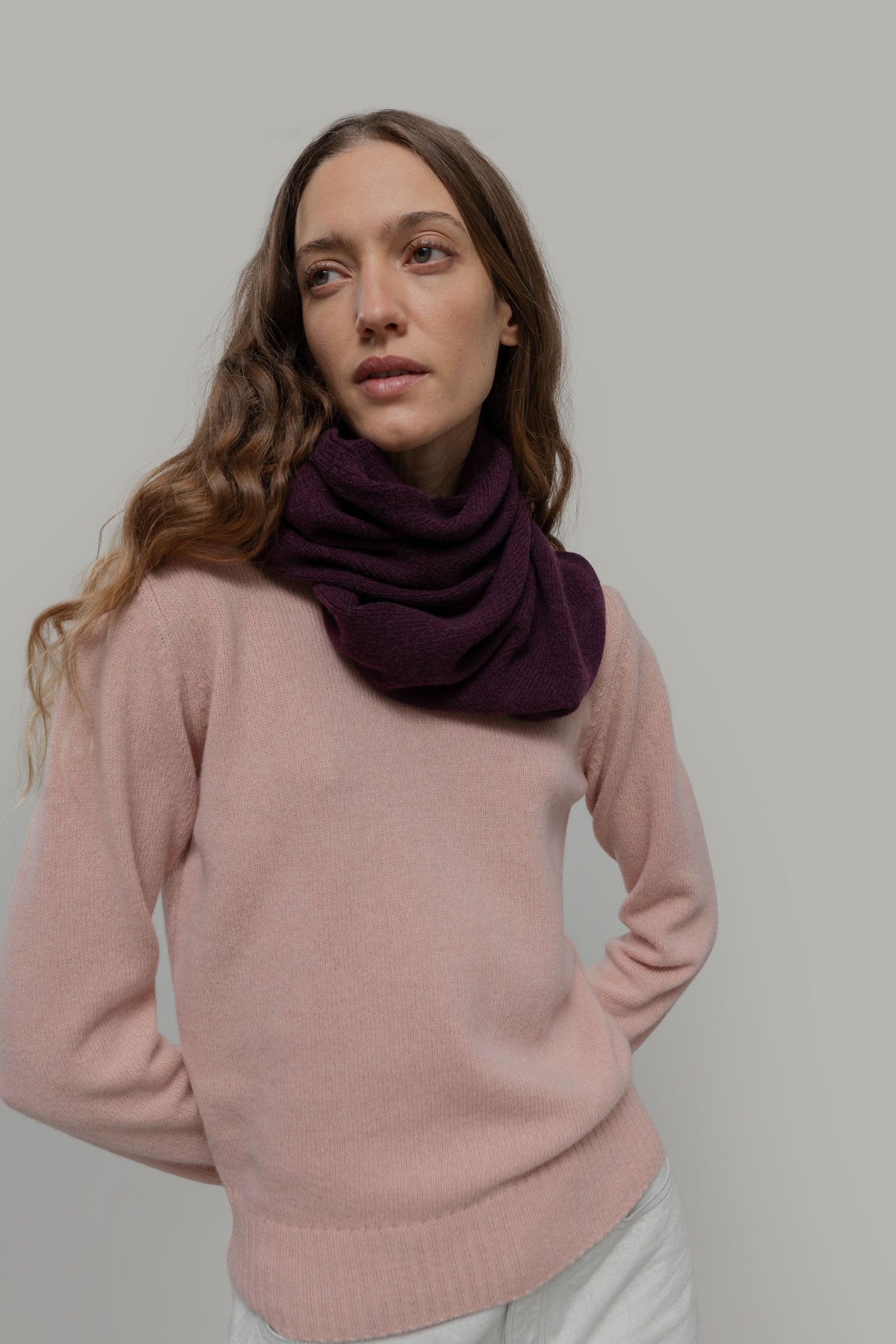 Tour de cou mima violet prune