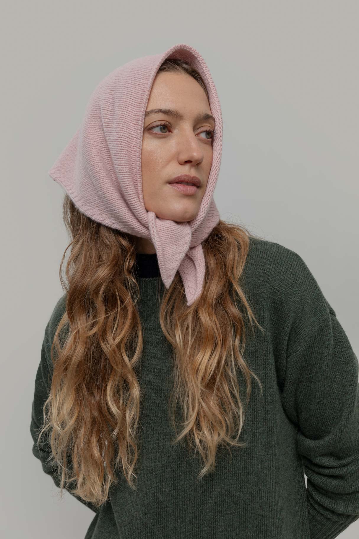 Foulard bandana rose blush