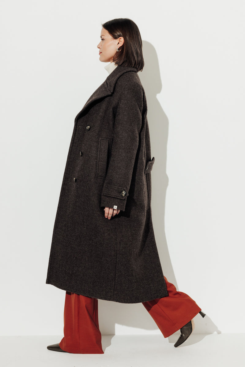 Manteau Monstera marron