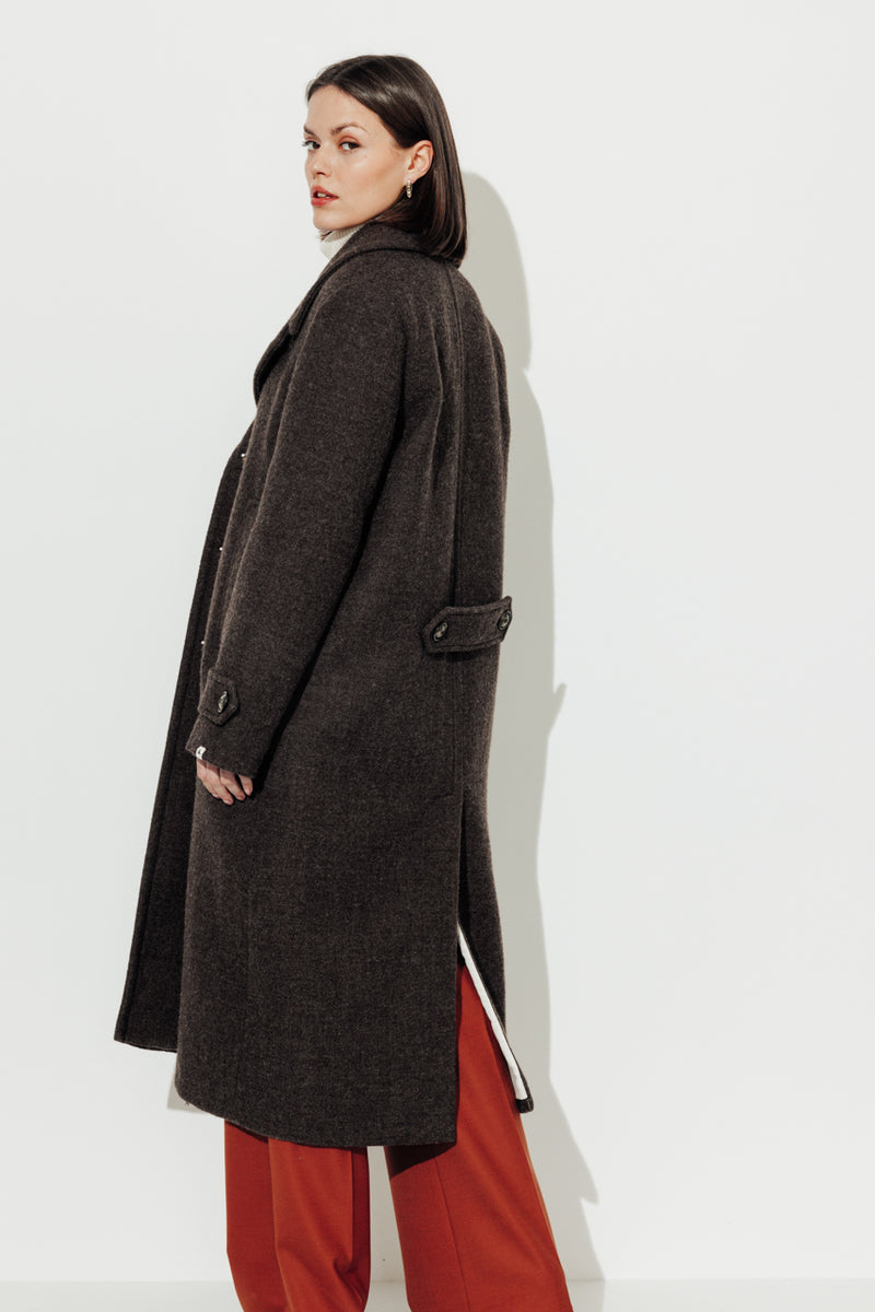 Manteau Monstera marron