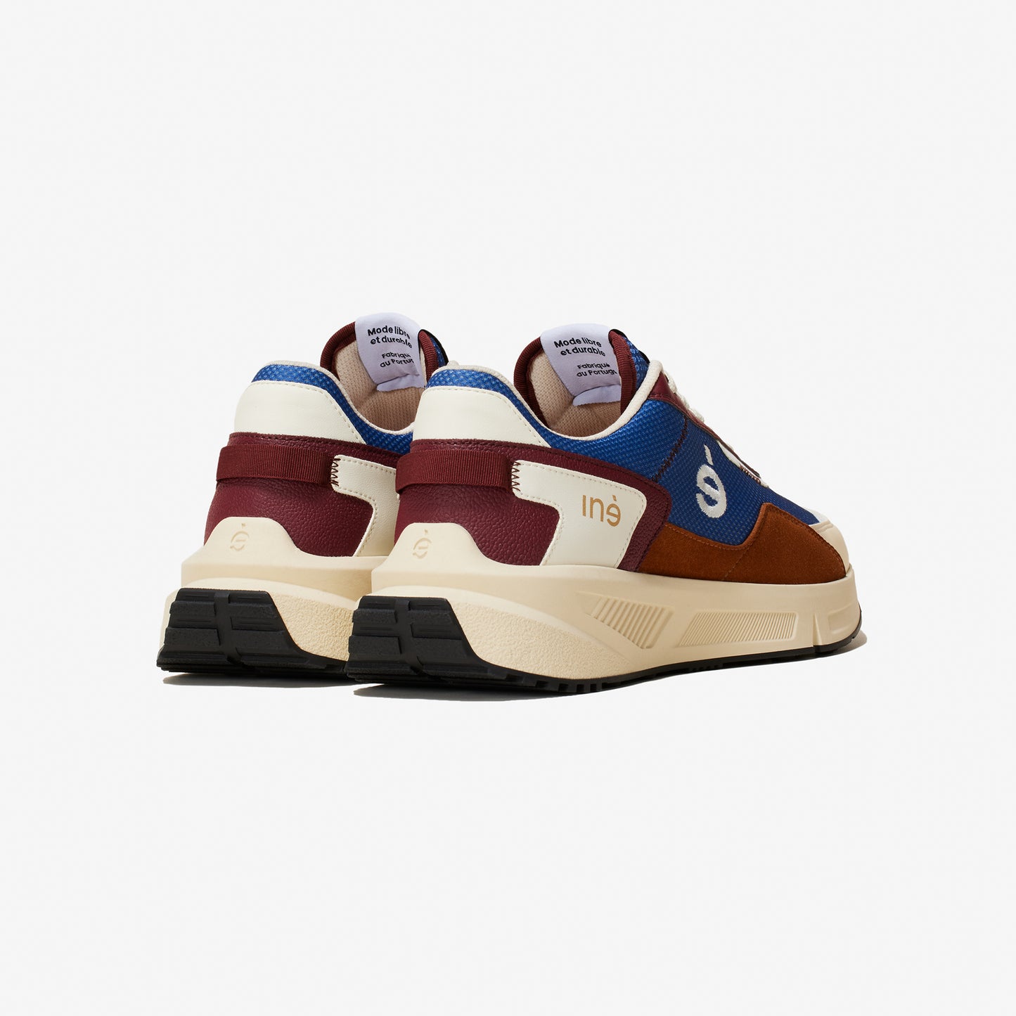 Baskets Bleu et bordeaux