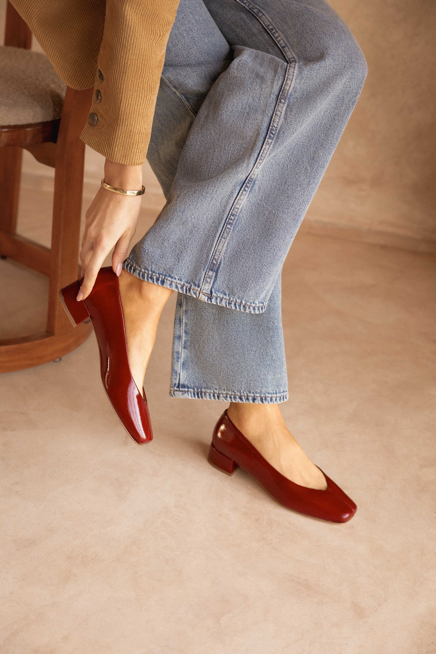 Ballerines Zélie rouge
