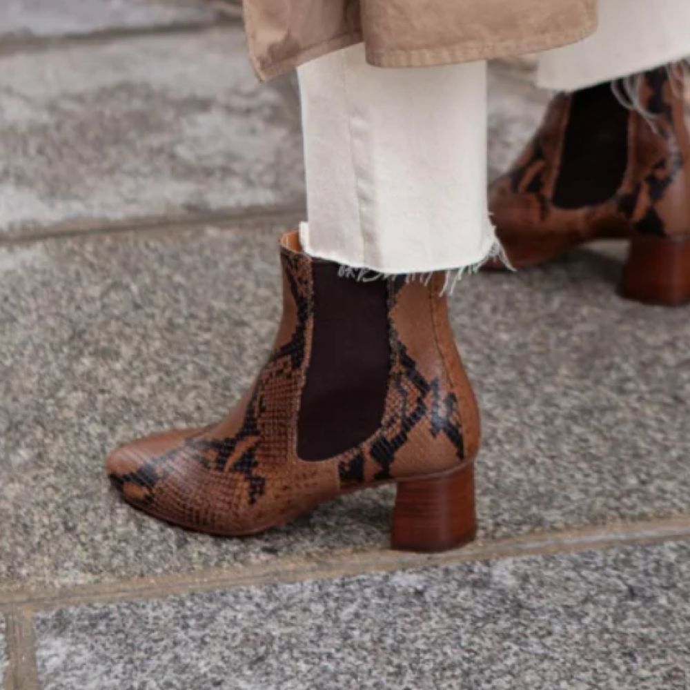 Bottines N°402 python marron AW22