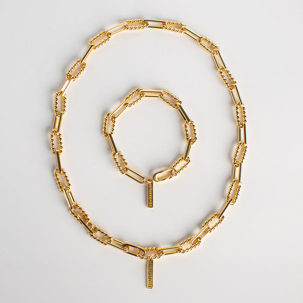 Bracelet chaine torsadée