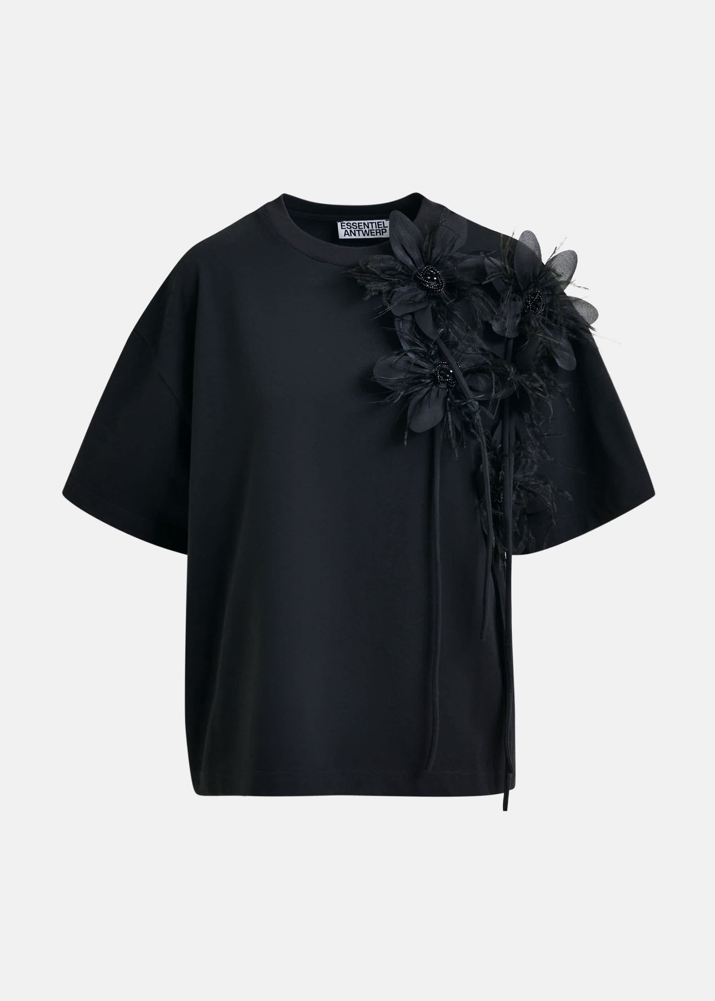 T-shirt fleur Ibiscus noir