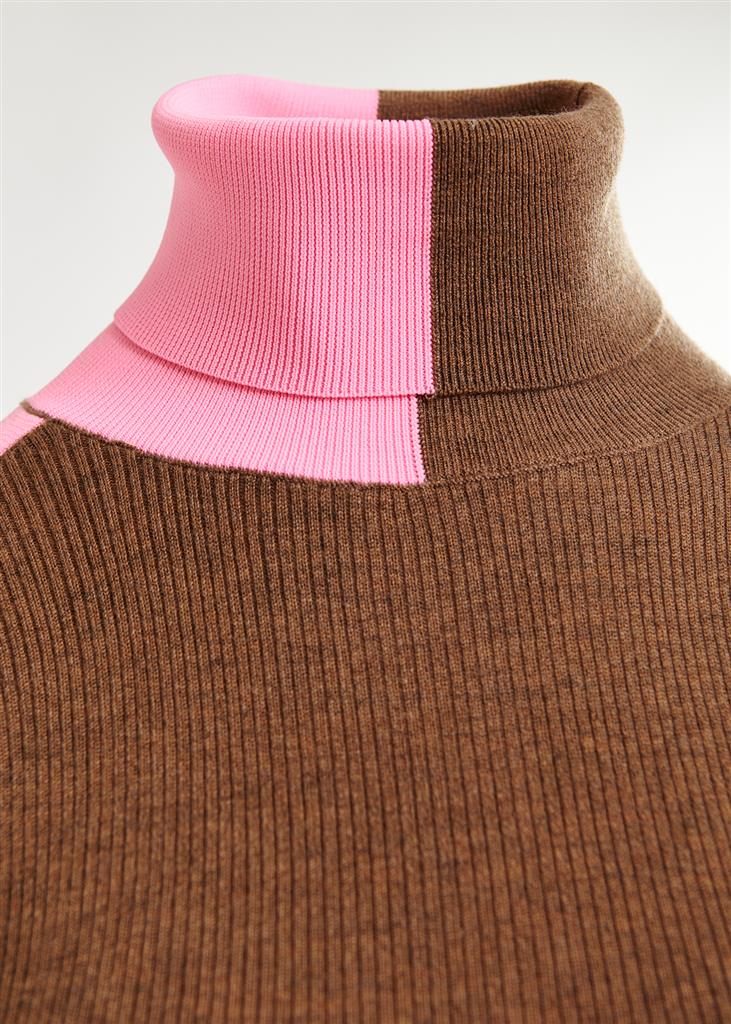 Pull Iffort marron/rose