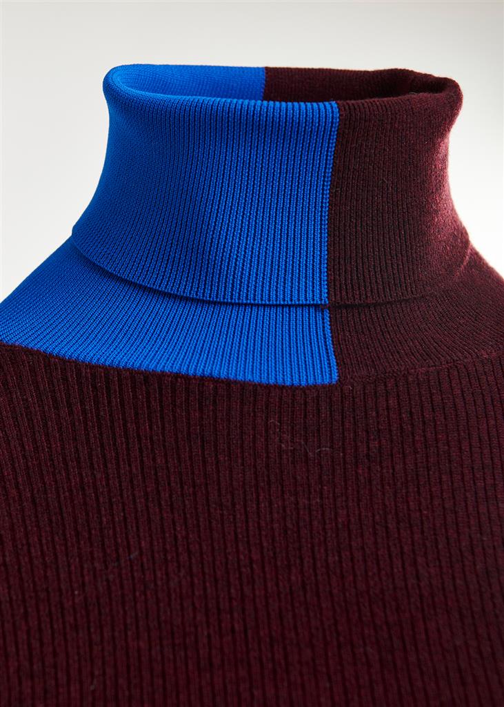 Pull Iffort bordeau/bleu