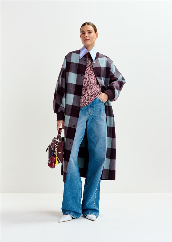 manteau Ifit marron/bleu