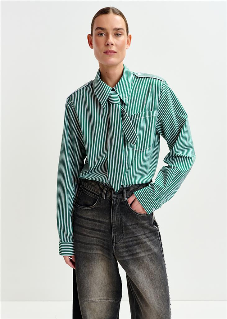 Chemise avec cravate Igold verte