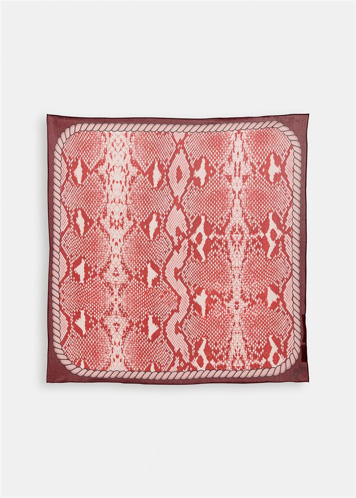 Foulard en soie INC rouge/bordeau