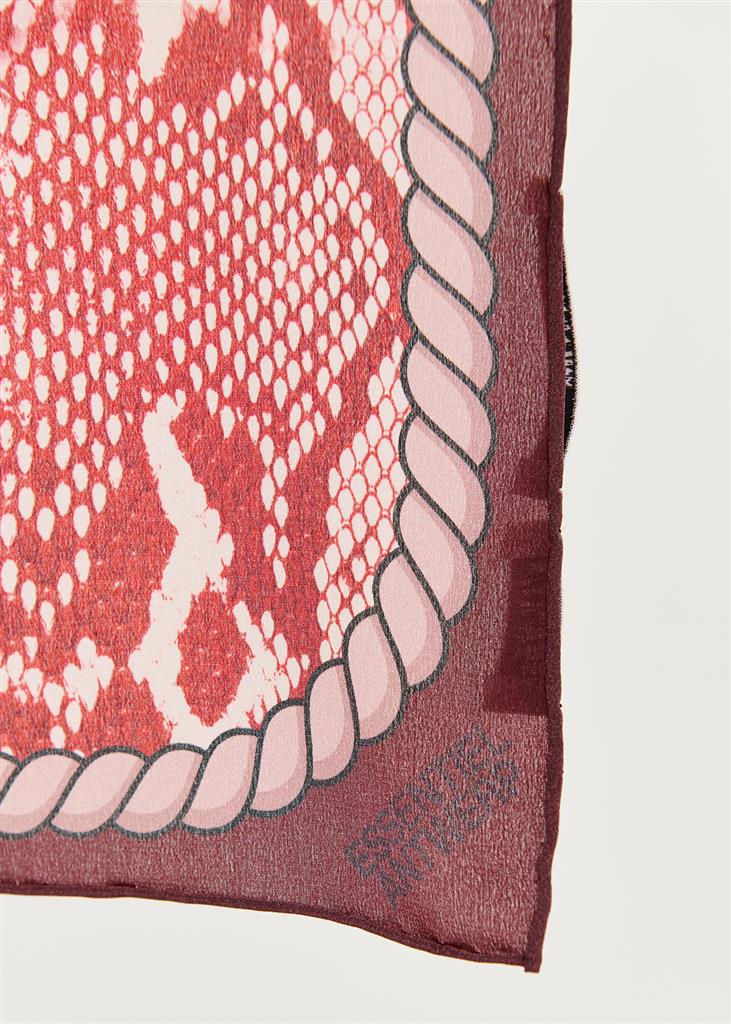 Foulard en soie INC rouge/bordeau
