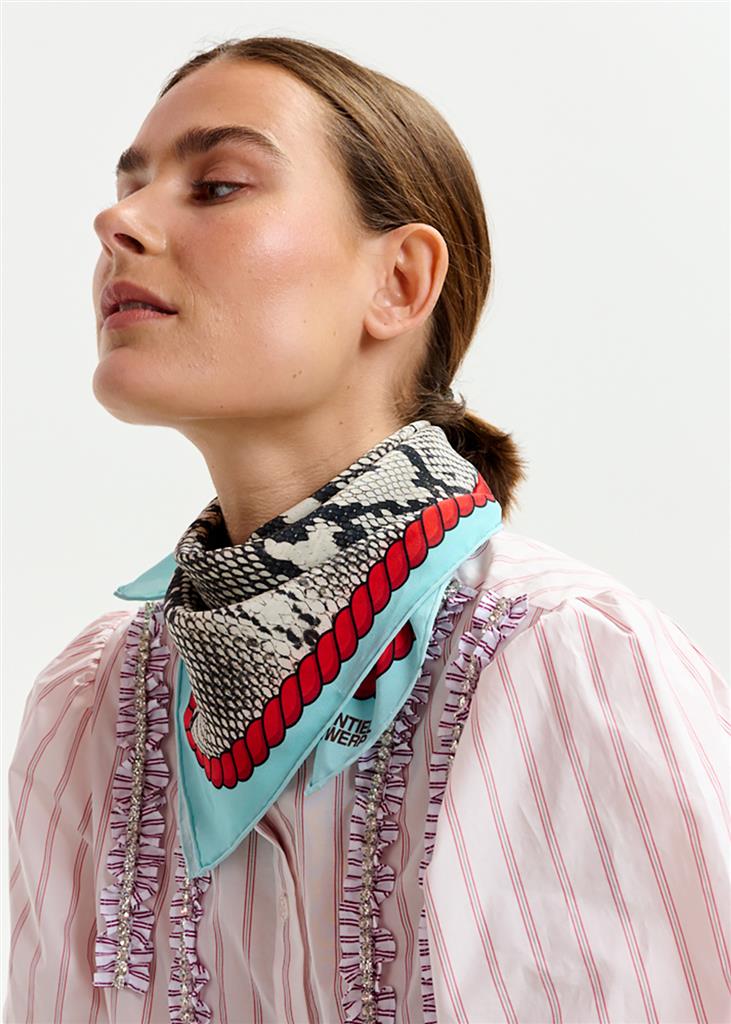 Foulard en soie INC noir/rouge