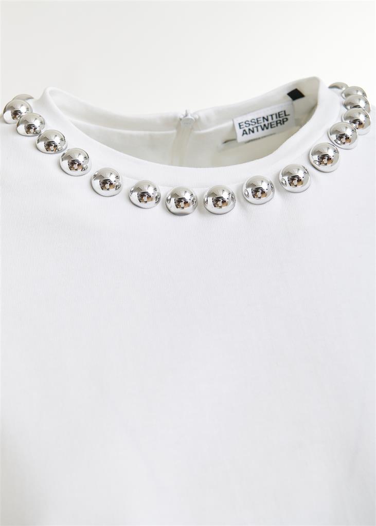 T-shirt Intenso blanc avec perles