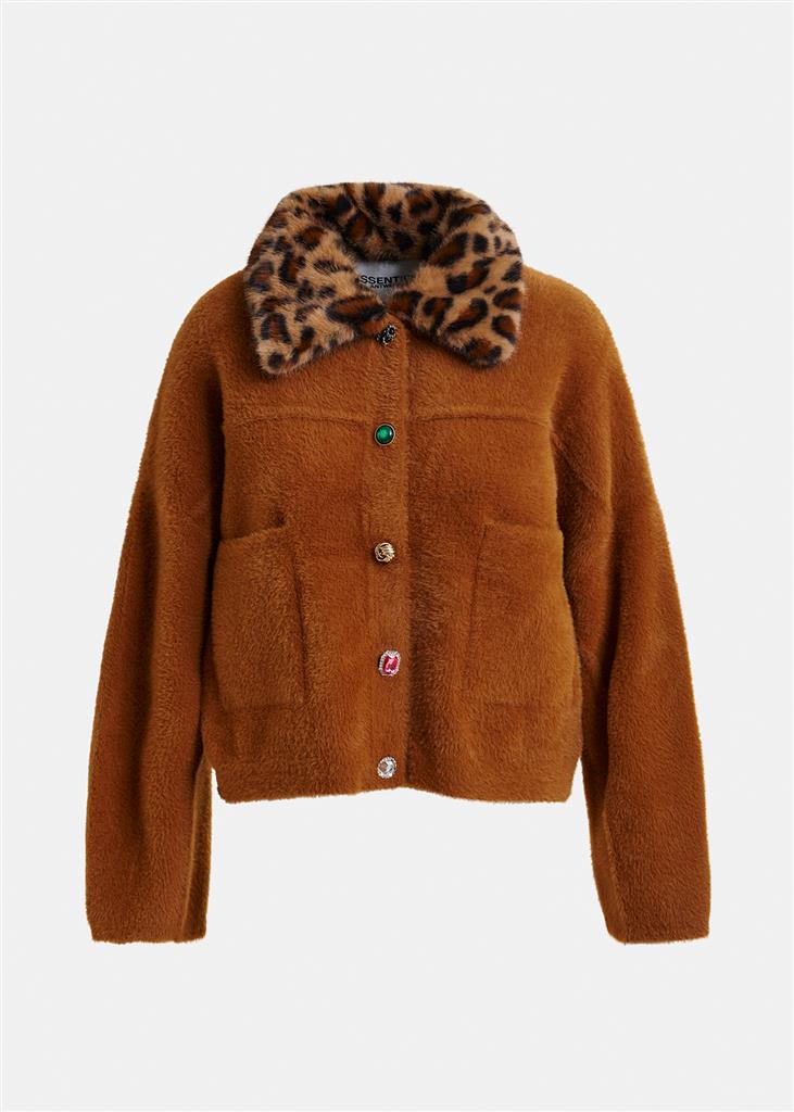 Veste avec col Intention canelle