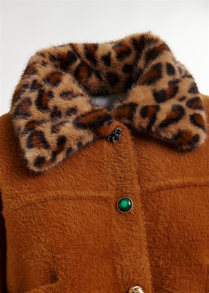 Veste avec col Intention canelle