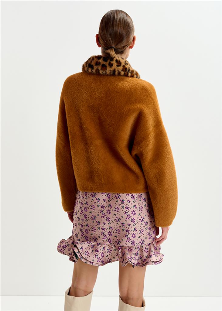 Veste avec col Intention canelle