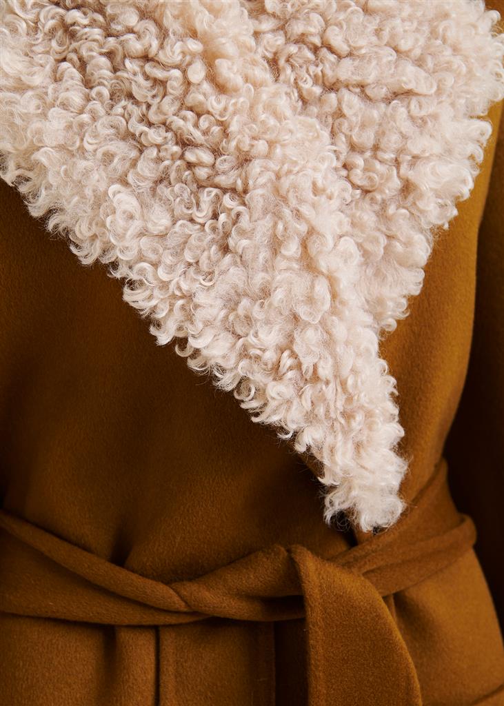 Manteau avec fourrure Irno marron