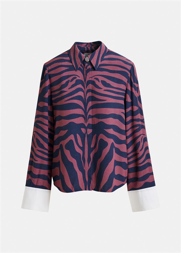 Chemise zèbre Ishow bordeau